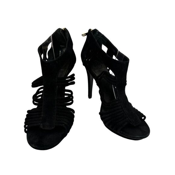 Tory Burch Sigourney Cage Heels Black - Picture 3 of 11